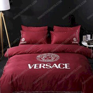 Versace Home Maroon Version Full Print Duvet Cover Bedding Set