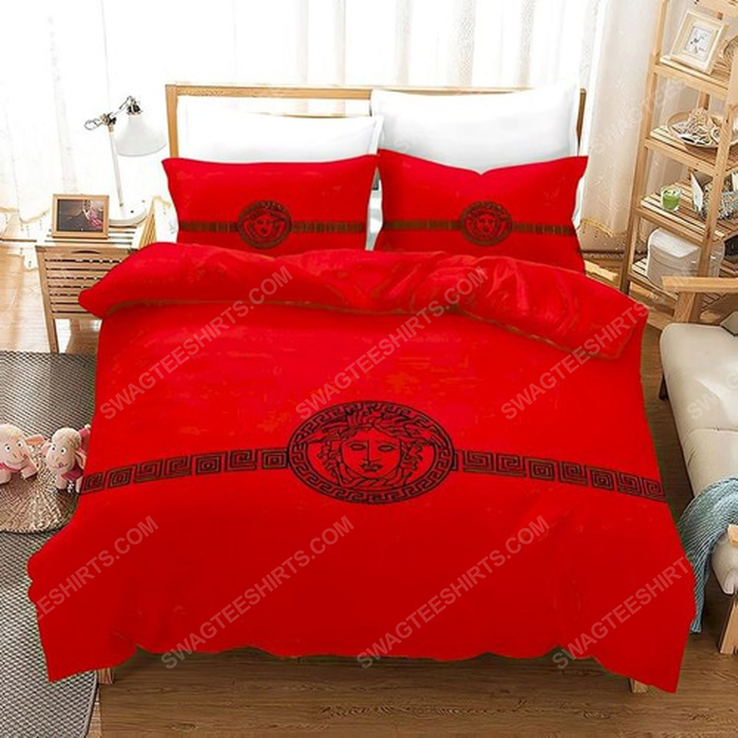 Versace Home Red Version Full Print Duvet Cover Bedding Set Versace Home Red Version Full Print Duvet Cover Bedding Set