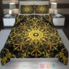 Versace La Coupe Des Dieux Logo Yellow Black Bedding Set