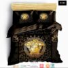 Versace Leopard Pattern Brown Quilt Bedding Set