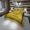 Versace Luxury Brand Black Logo Yellow Bedding Set