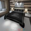Versace Luxury Brand Logo Black Bedding Set