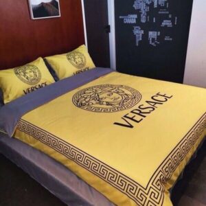 Versace Luxury Brand Yellow Bedding Set