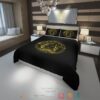 Versace Luxury Gold Logo Black Bedding Set