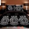 Versace Medusa Logo Luxury Brand Black Bedding Set