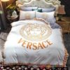 Versace Medusa Logo White Bedding Set
