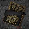 Versace Medusa Pattern Black-Yellow Inspired Bedding Set