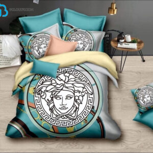 Versace Monogram Green Duvet Cover Bedding Sets
