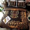 Versace Pattern Brown-Dark Brown Inspired Bedding Set