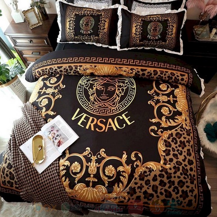 Versace Pattern Brown-Dark Brown Inspired Bedding Set Versace Pattern Brown-Dark Brown Inspired Bedding Set