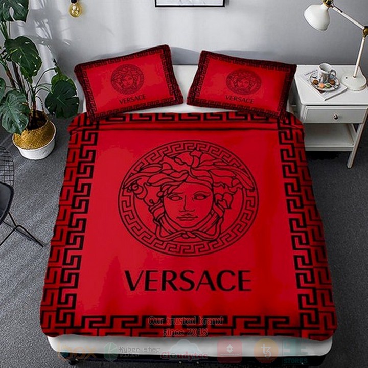 Versace Pattern Full Red Inspired Bedding Set Versace Pattern Full Red Inspired Bedding Set