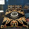 Versace Pattern Yellow-Black Inspired Bedding Set
