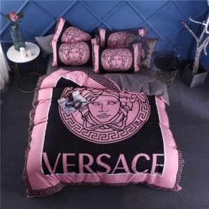 Versace Pink Black Bedding Set