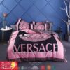 Versace Pink Black Border Duvet Cover Bedding Set