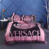 Versace Pink Black Style Bedding Set