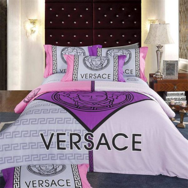 Versace Pink Purple Bedding Set Versace Pink Purple Bedding Set