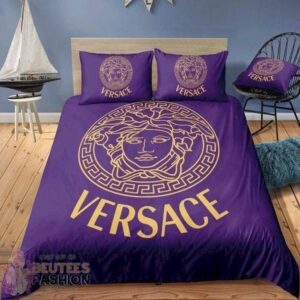 Versace Purple 12 Duvet Cover Sheet Cover Pillow Cases Luxury Bedding Sets