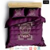 Versace Square Pattern Purple Quilt Bedding Set
