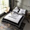 Versace White Black 2 Duvet Cover Sheet Cover Pillow Cases Luxury Bedding Sets