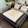 Versace White Black Border Duvet Cover Bedding Set