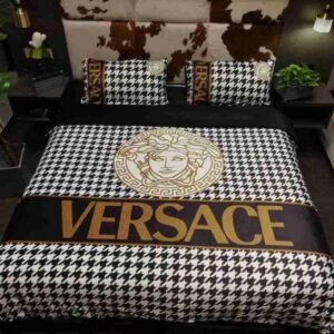 Versace White Brown Bedding Set
