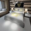 Versace Yellow Logo Full Grey Luxury Brand Bedding Set