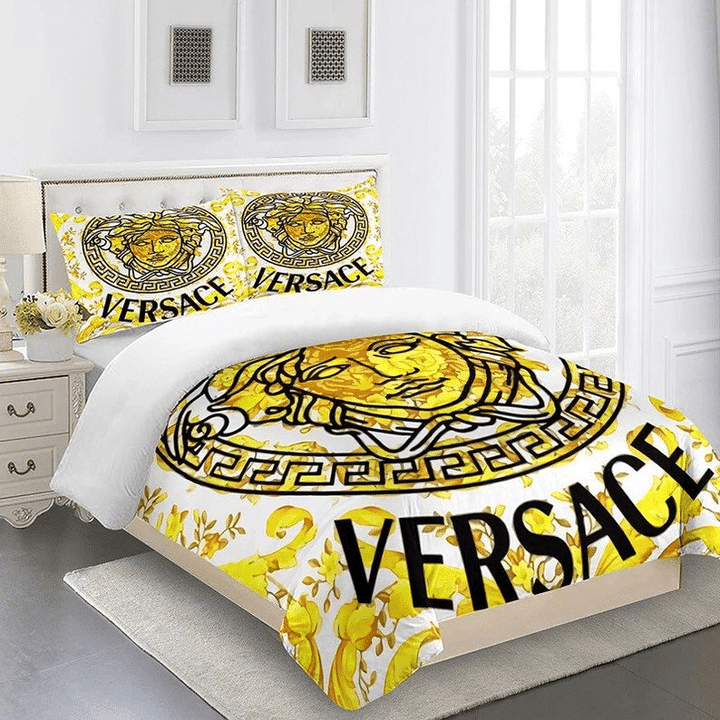 Versace Yellow White Bedding Set Versace Yellow White Bedding Set