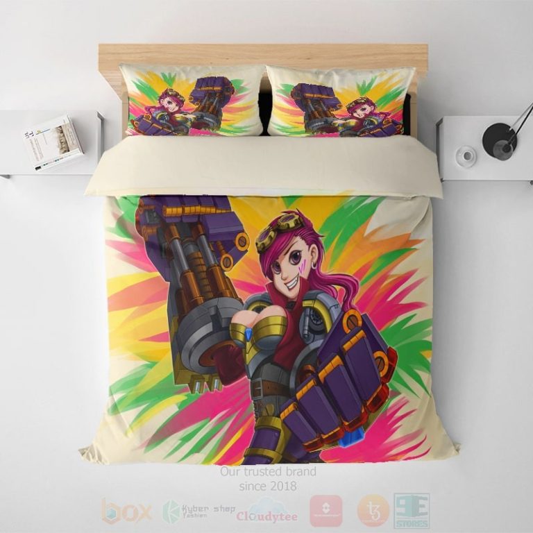 Vi-League-Of-Legends-Color-Fusion-Arcane-Gamming-Bedding-Set-1