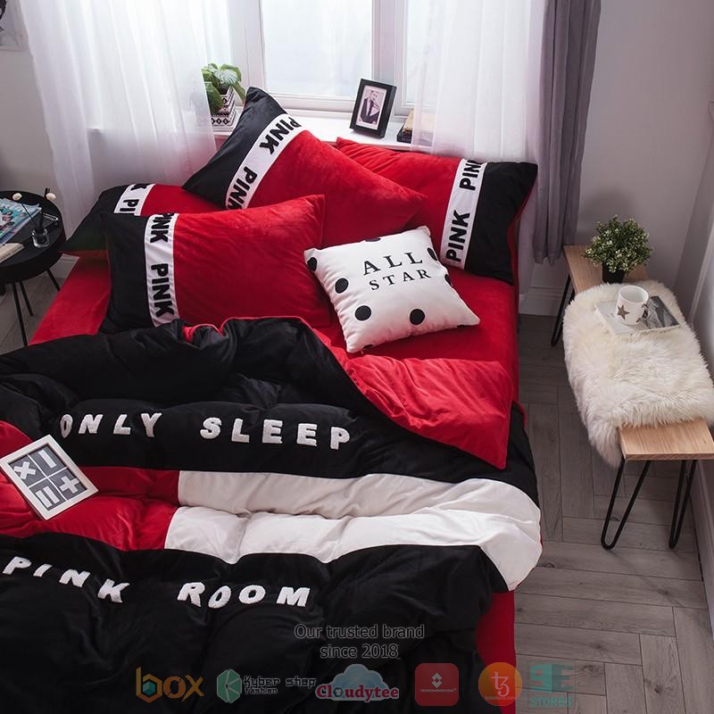 Victoria’S Secret Black Red Bedding Set Victoria’S Secret Black Red Bedding Set
