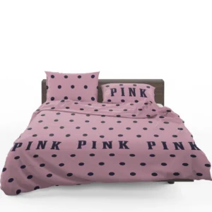 Victoria’s Secret Pink Color Polka Dot Pattern Bedding Set