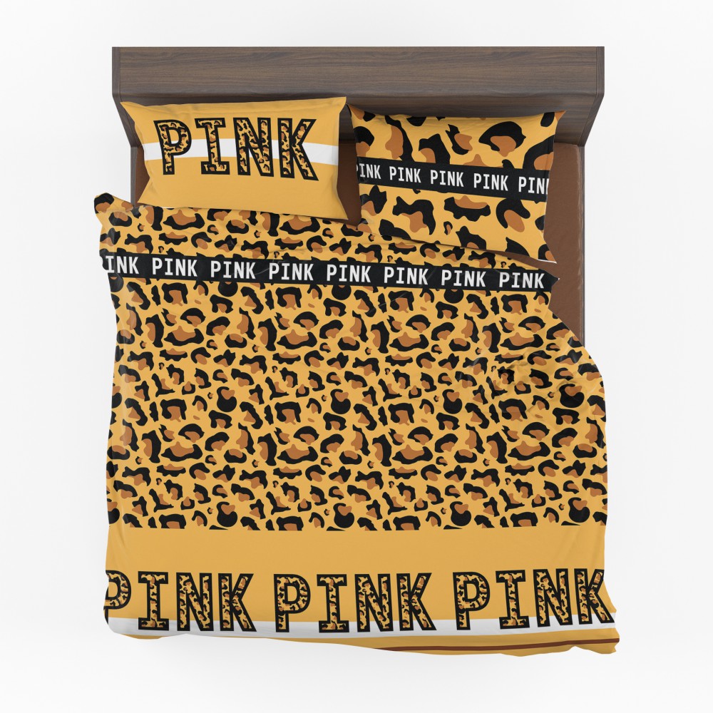 Victorias-Secret-Pink-Leopard-Pattern-Print-Bedding-Set-1