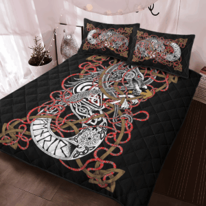 Viking Fenrir Black Quilt Bedding Set