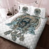 Viking Fenrir Quilt White Blue Bedding Set