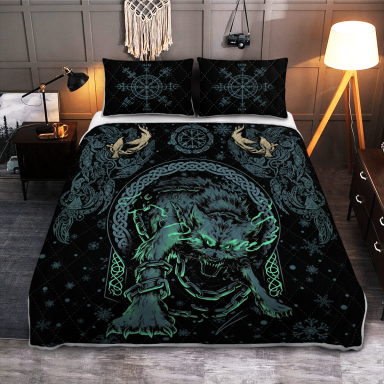 Viking-Fenrir-Wolf-Quilt-Bedding-Set-1