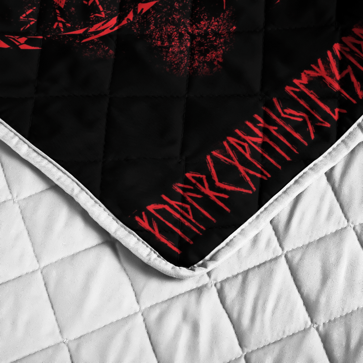 Viking Fenrir Wolf Valknut And Rune Quilt Bedding Set Viking Fenrir Wolf Valknut And Rune Quilt Bedding Set