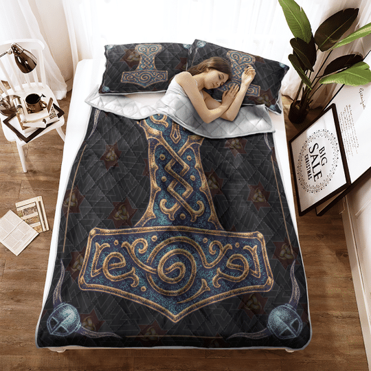 Viking Hammer Viking Quilt Bedding Set Viking Hammer Viking Quilt Bedding Set