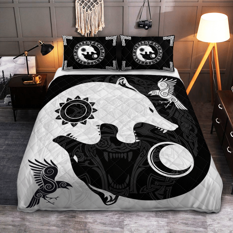 Viking-Hati-And-Skoll-Quilt-Bedding-Set-1