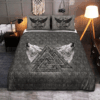 Viking Letters Wolf Valknut Quilt Bedding Set