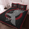 Viking Raven And Rune Quilt Bedding Set