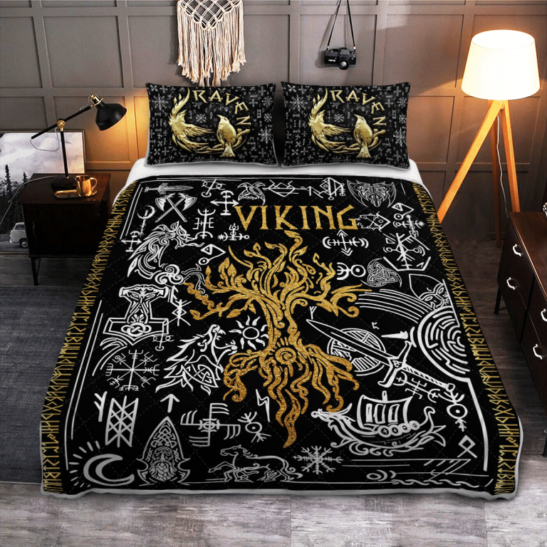 Viking-Raven-Tree-Of-Life-Yggdrasil-Quilt-Bedding-Set-1