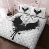 Viking Raven Vegvisir White Quilt Bedding Set