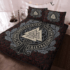 Viking Ship Valknut Quilt Bedding Set