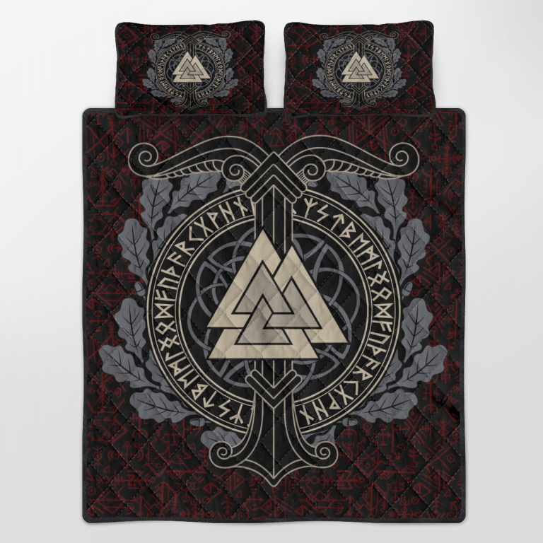 Viking-Ship-Valknut-Quilt-Bedding-Set-2