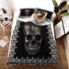 Viking Skull Halloween Skull Viking Quilt Bedding Set