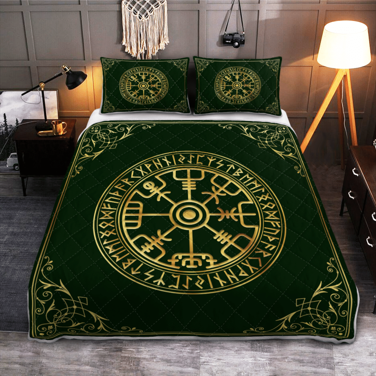 Viking-Vegvisir-And-Rune-Quilt-Bedding-Set-1-2