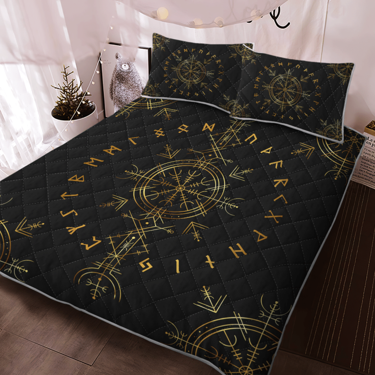 Viking-Vegvisir-And-Rune-Quilt-Bedding-Set-2-1
