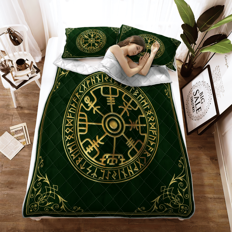 Viking-Vegvisir-And-Rune-Quilt-Bedding-Set-2-2