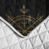 Viking Vegvisir And Rune Viking Quilt Bedding Set