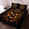Viking Vegvisir Skull Quilt Bedding Set