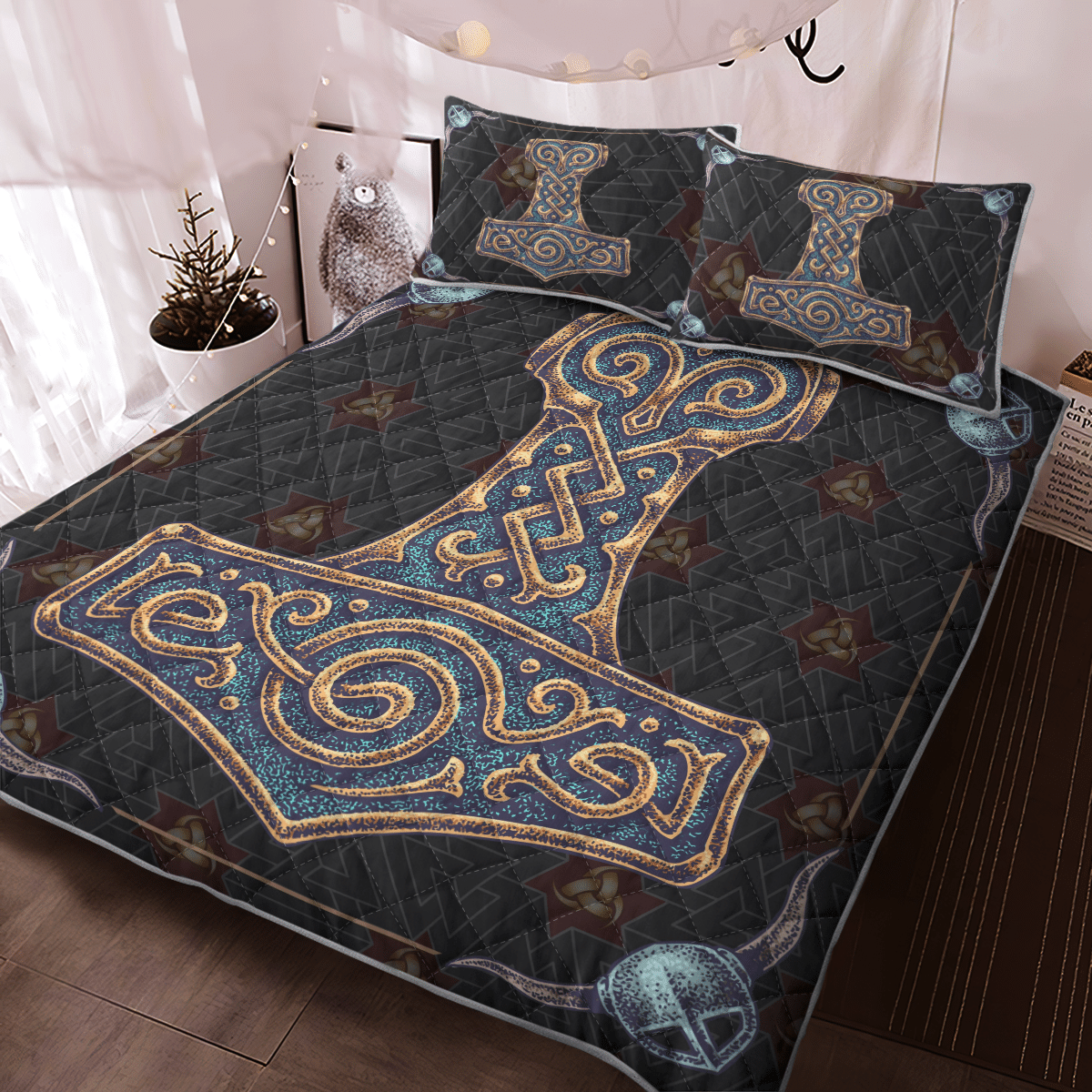 Viking Viking Hammer Quilt Bedding Set Viking Viking Hammer Quilt Bedding Set